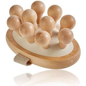Croll & Denecke Massageborstel met knoppen – Handmatig massage apparaat – 100% Natuurlijk - Hout