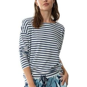 Mey Cyra Long Sleeve T-shirt Weiß/Marine X-Large Damen