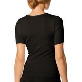 Mey - Shirt Korte Mouw - Zwart - Exquisite - Wol Zijde