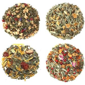 Theeselectie Kruidenthee - Losse thee Proefpakket - Losse Kruidenthee - Verse thee - 4 x 25 gram