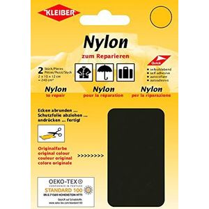 Kleiber + Co.GmbH nylon patches 100% polyamide donkerbruin, ca. 10 x 12 cm