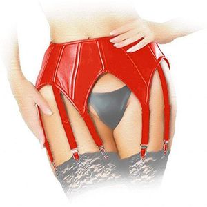 Ledapol - Elegante lederen jarretelgordel rood - Gr. XXL