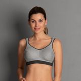 Anita - Active Extreme Control - Sport Bh - Heather Grey - Hoogfunctioneel Piqué-Materiaal