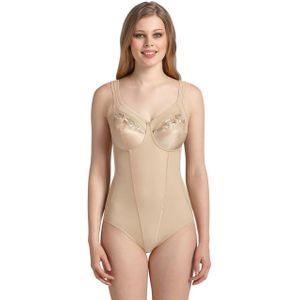 Corset - Zand - 60% Polyamide - Transparante Borduursels