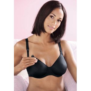 T-shirt BH - Zwart - Naadloos - Met Beugel - Voorgevormde Cups