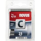 Novus Smalle rugklemmen 23 mm, 1100 klemmen van het type C4/23, nietmiddel voor profielhout, panelen en houtvezelplaten
