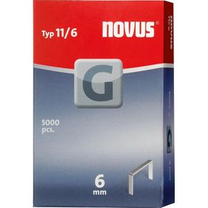 Novus Nietjes Type 11 5000 Stuk(s) 105119200 Afm. (l X B) 6 Mm X 10.6 Mm