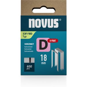 Novus - Novus Niet met platte draad D 53F/18mm D-punt (600 stuks)