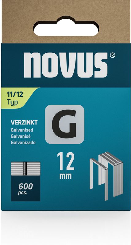 Novus Tools 042-0798 Nieten met plat draad Type 11 600 stuk(s) Afm. (l x b) 12 mm x 10.6 mm