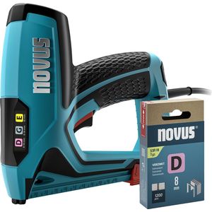 Novus Elektrische Tacker J-151 - incl. 1200x Nieten met platte draad D 53F/8mm
