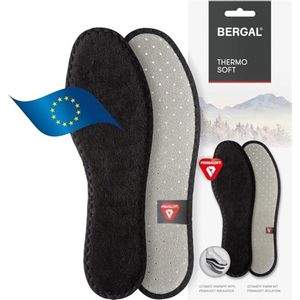 Bergal - Thermo Soft Inlegzool - Zwart - PrimaLoft® - Antislip Rubberen Onderkant