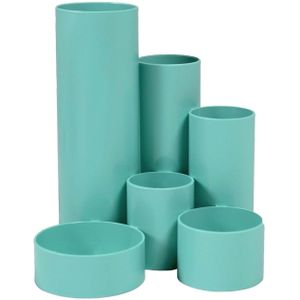 M&M Stiftehalter Schreibtisch-Boy minze Polystyrol 6 Fächer 12,9 x 13,9 x 14,7 cm