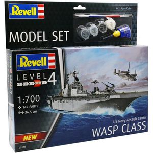 1:700 Revell 65178 Assault Carrier USS WASP CLASS - Model Set Plastic Modelbouwpakket