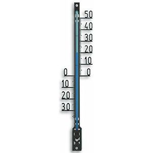 TFA Dostmann Analoge binnen- buitenthermometer, 12.6001.01.90, weerbestendig, vrijstaande graden, kunststof, zwart, (L) 34 x (B) 15 x (H) 160 mm