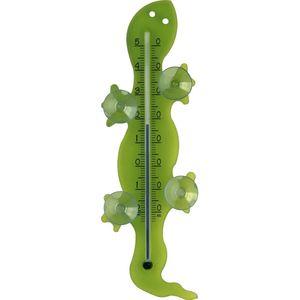 TFA Binnen/buitenthermometer analoog - metaal - Groen