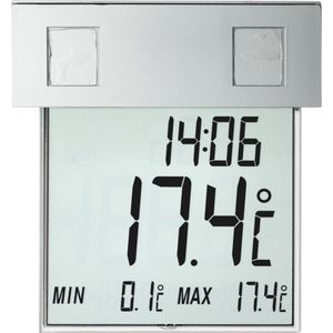 TFA-Dostmann 30.1035, Elektronisches Umgebungsthermometer, Indoor, Digital, Kunststoff, Quarzglas, Fenster, Quadratisch