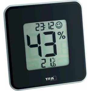 TFA Dostmann Style Thermo- en hygrometer Zwart