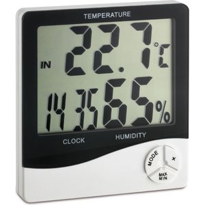 TFA Dostmann draadloze zwembad thermometer PALMA, 30.3067.10, voor zwembad en vijver, aflezen van de watertemperatuur, maximum- minimumwaarden, binnentemperatuur, antraciet, (L)70x (B)23 x (H)98 mm