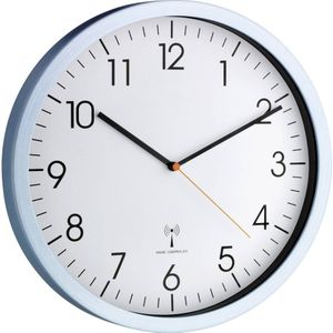 TFA® Funkwanduhr 60.3517.55 weiß silber Aluminium, Ø 30,5 cm