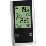 TFA Dostmann Joker draadloze thermometer, buitentemperatuur, binnentemperatuur, permanente weergave van maximum- en minimumwaarden.