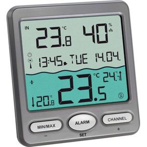 TFA Dostmann VENICE Funk-Pool-Thermometer Zwembadthermometer Antraciet