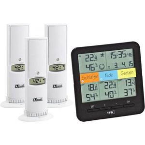 TFA Dostmann Weatherhub SmartHome System Klima@Home Draadloze thermo- en hygrometer Zwart