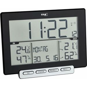 TFA Dostmann Trinity Draadloze thermo-hygrometer, voor kamer- en buitenklimaat, inclusief thermo-hygrozender