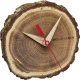 TFA Dostmann TREE-O-CLOCK analoge tafelklok eiken hoogwaardig uniek handwerk eiken 60.1028.08