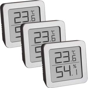 TFA Dostmann Thermo- en hygrometer Zilver, Zwart