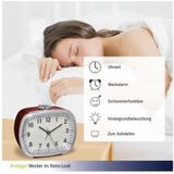 Tfa Dostmann - 60.1032.05 Quarz Wecker Rot Alarmzeiten 1 Großes Display