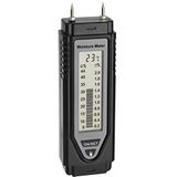 TFA Dostmann materiaalvochtigheidsmeter, 30.5506.01, voor hout en bouwmateriaal, weergave von de omgevingstemperatuur, met LED-lampje, eenvoudige bediening, zwart, (L) 44 x (B) 34 x (H) 144 mm