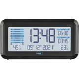 TFA Dostmann 60.2562.01.GB Funk alarm clock black, brightblau Alarmzeiten 2 Großes Display