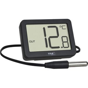 TFA Dostmann Digitales Innen-Außen-Thermometer Thermometer Zwart