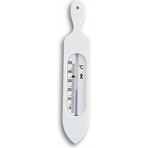 TFA Dostmann Badthermometer analoog, 14.3018.02, watertemperatuur meten, whirlpool/zwembad, natuurlijke meetvloeistof, wit