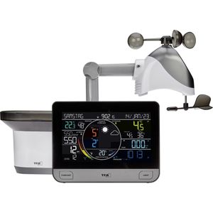 TFA Dostmann Weerstation WLAN View PRO 6-in-1, 35.8003.01, met buitensensor wind/temperatuur/luchtvochtigheid, met regenmeter, luchtdruk, incl. app en professionele weersvoorspelling, digitaal, zwart