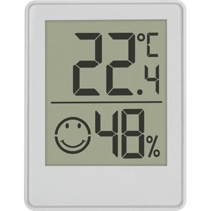 TFA Dostmann 30.5039.02 digitale mini-hygrometer met Smiley comfortzones, wit