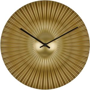 TFA Dostmann Rococo 60.3520.53 analoge designer wandklok met moderne waaierlook en extravagante gouden wijzerplaat