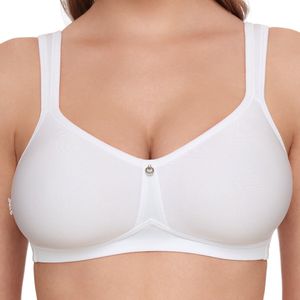 SUSA Damesbeha met beugel ""Catania"", spacer-beha met cups van zacht spacer-materiaal, voorgevormde beha met ideaal ademend vermogen en hoge stabiliteit, wit, 80B