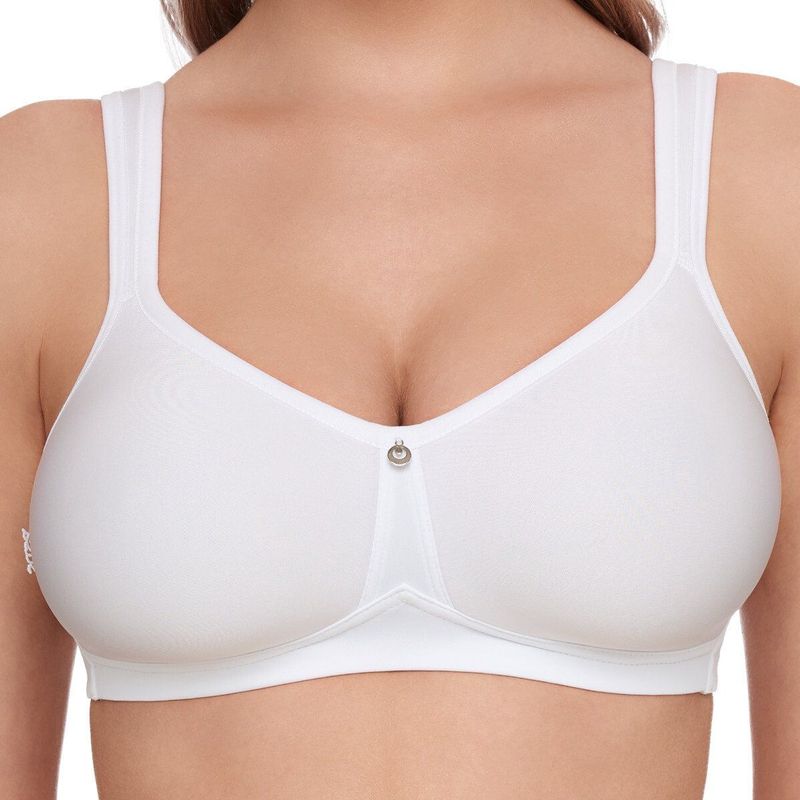 SUSA Damesbeha met beugel ""Catania"", spacer-beha met cups van zacht spacer-materiaal, voorgevormde beha met ideaal ademend vermogen en hoge stabiliteit, wit, 80B