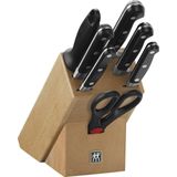 ZWILLING Messenblok - Roestvrij Staal - Hout - 8 Stuks