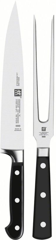 Messenset - Vleesmes en Trancheervork - Zilver - Rvs