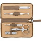 Zwilling Maniküre Pediküre Set 3tlg. mit Kombi-Nagelschere, Leder, schwarz Manicureset, 1 st