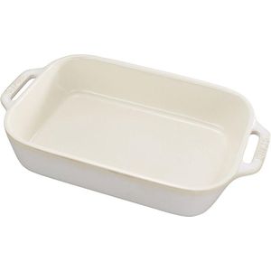 Staub Ceramic gratineerschaal 27x20cm ivory wit
