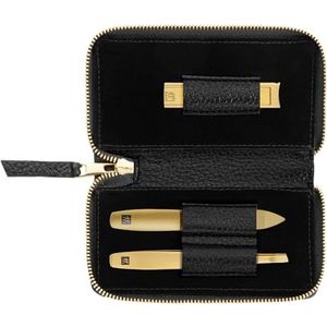 ZWILLING TWINOX 3-delige manicureset Gold Edition hand- en voetverzorging met nagelknipper, roestvrij staal, zwart