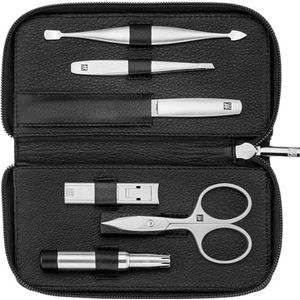 ZWILLING - Manicure en Pedicureset - Zwart - Koeienhuid - 6-delig