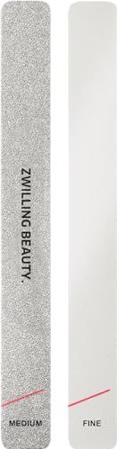 ZWILLING Schandblad nagelvijlen (grof- en fijnkorrelig vijloppervlak, zachte nagelverzorging, nagelstudiokwaliteit), premium, 2 stuks, wit, 160 mm