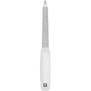 ZWILLING Nagelfeile (Saphirbeschichtung, Polierte Feilenspitze zum Nagelreinigen, Grob- und feinkörnige Feilenflächen), Weiß, 160 mm