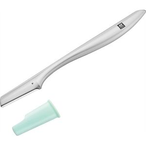 ZWILLING Rasoir pour le visage avec lame de rasoir (pour une épilation précise du visage, hygiénique et soigneuse), en acier inoxydable, argenté