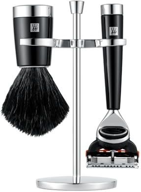 ZWILLING Scheerset - Zwart - 3-delige Set met Scheermes en Scheerkwast