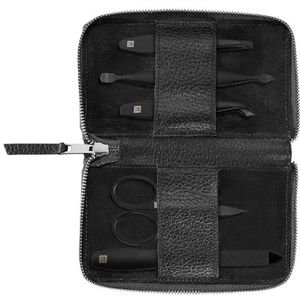 ZWILLING Premium Manicureset - Zwart - Rundleer - 5-delig